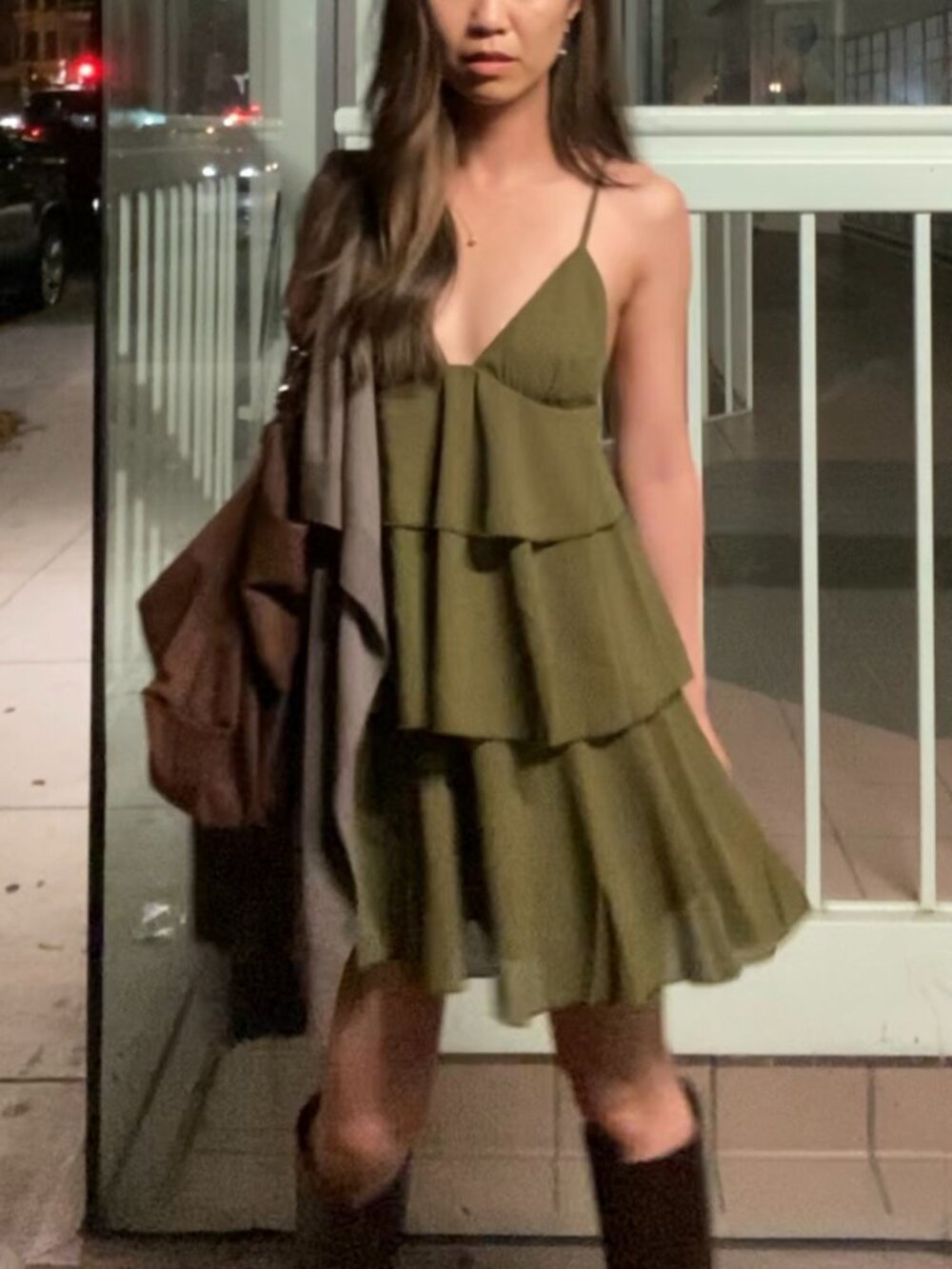 Edikted Gwynne Chiffon Ruffled Mini Dress